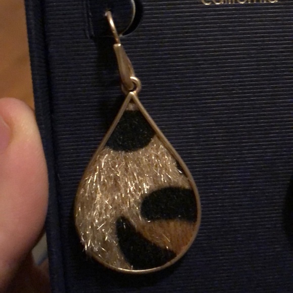 Leopard Fuzzy Earrings - Picture 2 of 2